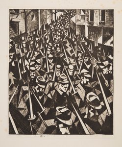 Eine Morgendämmerung, 1914, veröffentlicht 1915 von Christopher Richard Wynne Nevinson