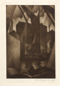 Docks, 1918 von Christopher Richard Wynne Nevinson