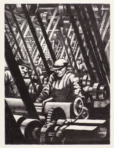 Die Herstellung der Maschine von Christopher Richard Wynne Nevinson