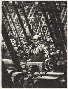 Die Herstellung des Motors, 1917 von Christopher Richard Wynne Nevinson