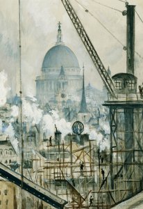 St. Pauls von dem Telegraphengebäude, Fleet Street von Christopher Richard Wynne Nevinson