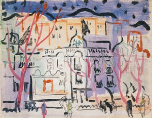 Straßenszene, Südfrankreich von Christopher Wood