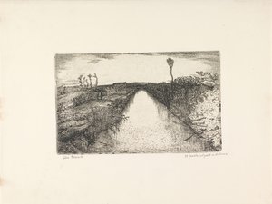 Landschaft mit Kanal