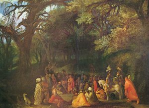 Die Predigt Johannes des Täufers von Circle of Adam Elsheimer