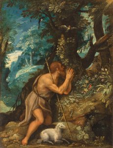 Johannes in der Wüste von Circle of Adam Elsheimer