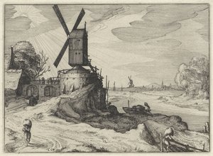 Mühle an einem Fluss von Claes Jansz. Visscher (II)
