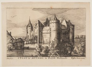 Das Schloss von Muiden (umgekehrt), aus Vier Schlösser in Holland und Utrecht