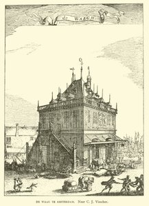 Waag (Waagehaus) von Amsterdam von Claes Jansz Visscher