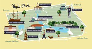 Karte von Hyde Park von Claire Huntley