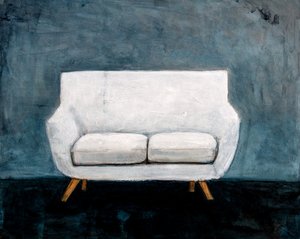 Serenes weißes Sofa