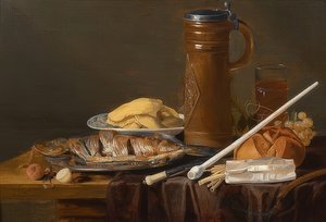 Stilleben mit Tonpfeife von Charlotte Evans