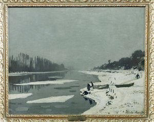 Eisschollen auf der Seine bei Bougival von Claude (follower of) Monet