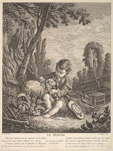 Der Hirte, ca. 1753 von Claude Augustin Duflos