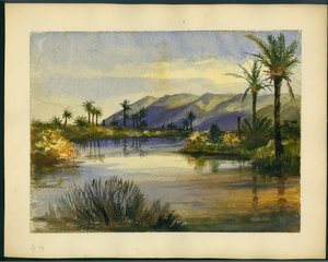 Die Mündung des Flusses Kishon und der Berg Karmel von Claude Conder