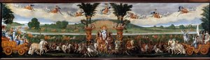 Die vier Elemente: Die Erde oder Der Triumph von Anna von Österreich: allegorisches Gemälde, das Anna von Österreich (1601-1666), Königin von Frankreich, in der Mitte darstellt. Sie ist als Ceres, Göttin der Landwirtschaft und Fruchtbarkeit, dargestellt. I