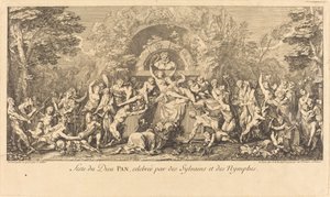 Fest des Gottes Pan, gefeiert von Sylvanen und Nymphen