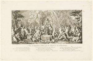 Fest des Bacchus, gefeiert von Satyrn und Bacchantinnen