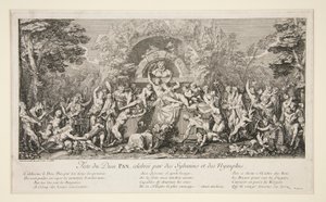 Fest des Gottes Pan, gefeiert von Sylvains und Nymphen