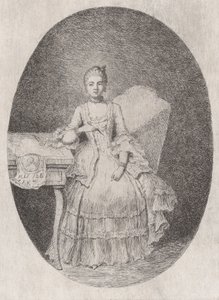 Porträt von Marguerite Le Comte, 1764 von Claude Henri Watelet