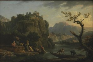 Berglandschaft mit einem Fluss