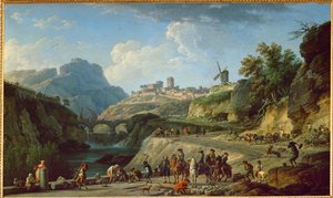Der Bau einer wichtigen Handelsroute unter Ludwig XVI. von Claude Joseph Vernet