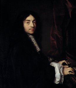 Detail des Porträts des Organisten Charles Couperin mit der Tochter des Malers