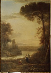 Landschaft mit Tobit und Erzengel Raphael von Claude Lorrain