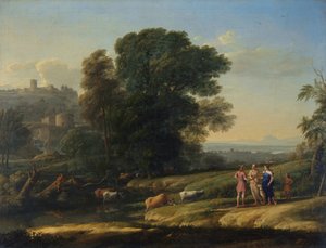 Landschaft mit Cephalus und Procris, vereint durch Diana von Claude Lorrain