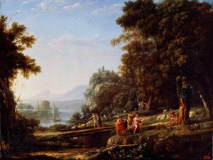 Landschaft mit Apollo und Marsyas, 1639-1640