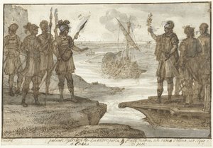 Begegnung von Aeneas mit Pallas, dem Sohn von Euander (Evander) von Claude Lorrain