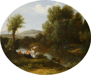 Die Rast auf der Flucht nach Ägypten von Claude Lorrain