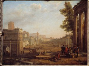 Ansicht von Campo Vaccino in Rom Das Forum Romanum um 1630 von Claude Lorrain