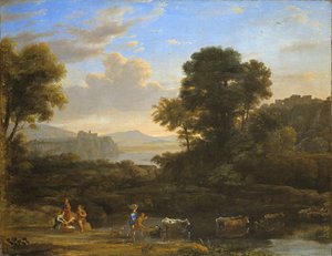 Pastorale Landschaft, 1646-47 von Claude Lorrain
