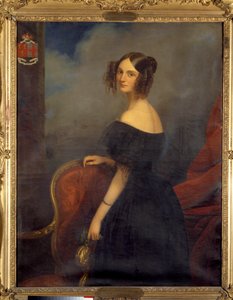 Porträt der Herzogin von Valencay, Gräfin von Talleyrand Perigord, geboren Anne Louise de Montmorency (1810-1855) von Claude Marie Dubufe