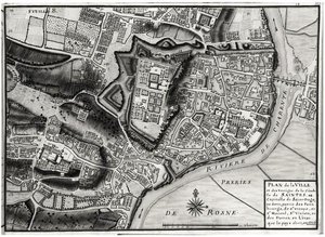 Atlas 131 F fol.8 Karte von Saintes, Hauptstadt von Saintonge, aus Receuil des Plans de Saintonge, 1716