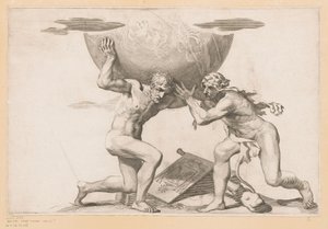 Atlas gibt den Himmelsglobus an Herkules