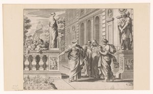 Allegorie zu Ehren des Collegio Romano von Claude Mellan
