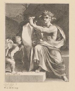Apollo mit einem Amor von Claude Mellan