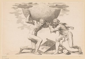 Atlas übergibt den Himmelsglobus an Herkules