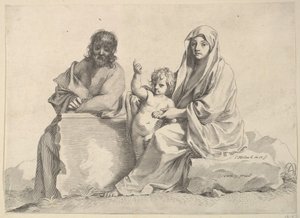 Heilige Familie von Claude Mellan