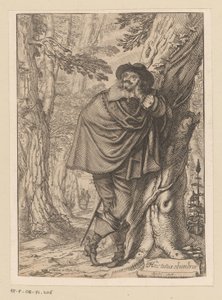 James Howell lehnt an einem Baum von Claude Mellan