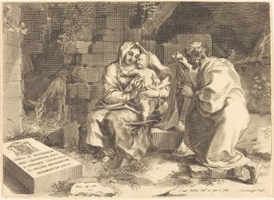 Die Heilige Familie von Claude Mellan