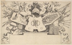 Trophäe mit Monogramm Enthält die Buchstaben von LEONARDOS