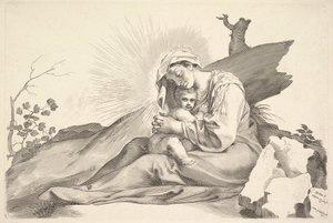 Jungfrau und Kind von Claude Mellan