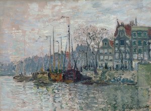 Blick auf die Prins Hendrikkade und die Kromme Waal in Amsterdam von Claude Monet