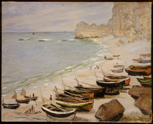 Boote am Strand von Etretat, 1883