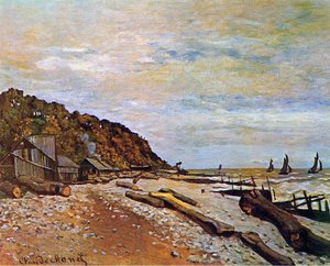 Bootswerft in der Nähe von Honfleur, 1864 von Claude Monet