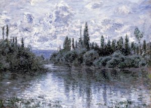 Arm der Seine bei Vétheuil von Claude Monet