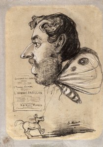 Karikatur von Jules Didier ("Schmetterlingsmann") von Claude Monet