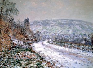 Eingang zum Dorf Vetheuil im Winter, 1880